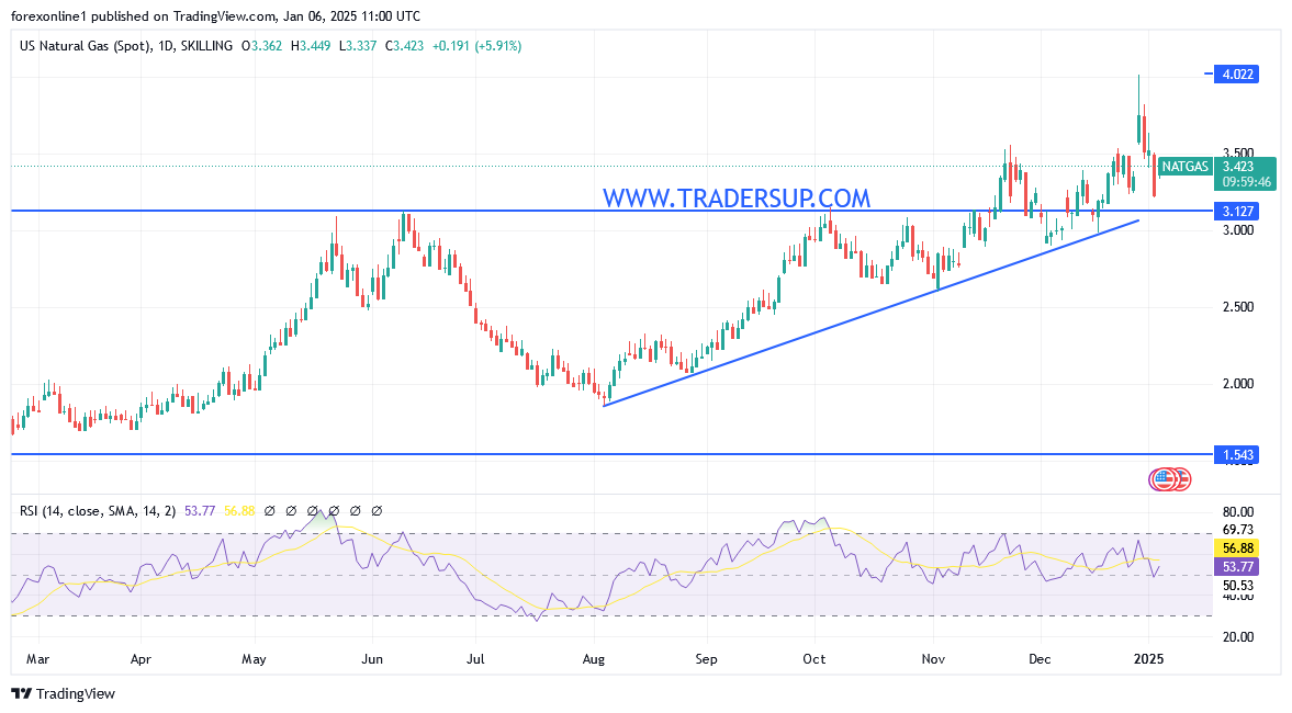 شارت سعر الغاز الطبيعى 